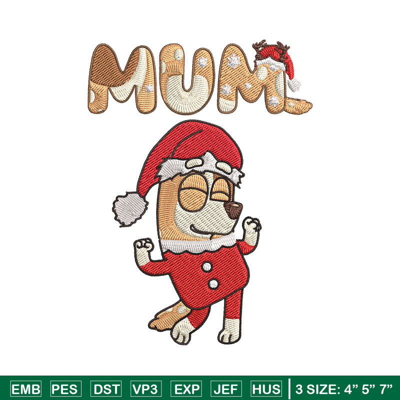 Chilli mom Embroidery Design, Bluey Embroidery, Embroidery File, Chrismas Embroidery, Anime shirt, Digital download.jpg