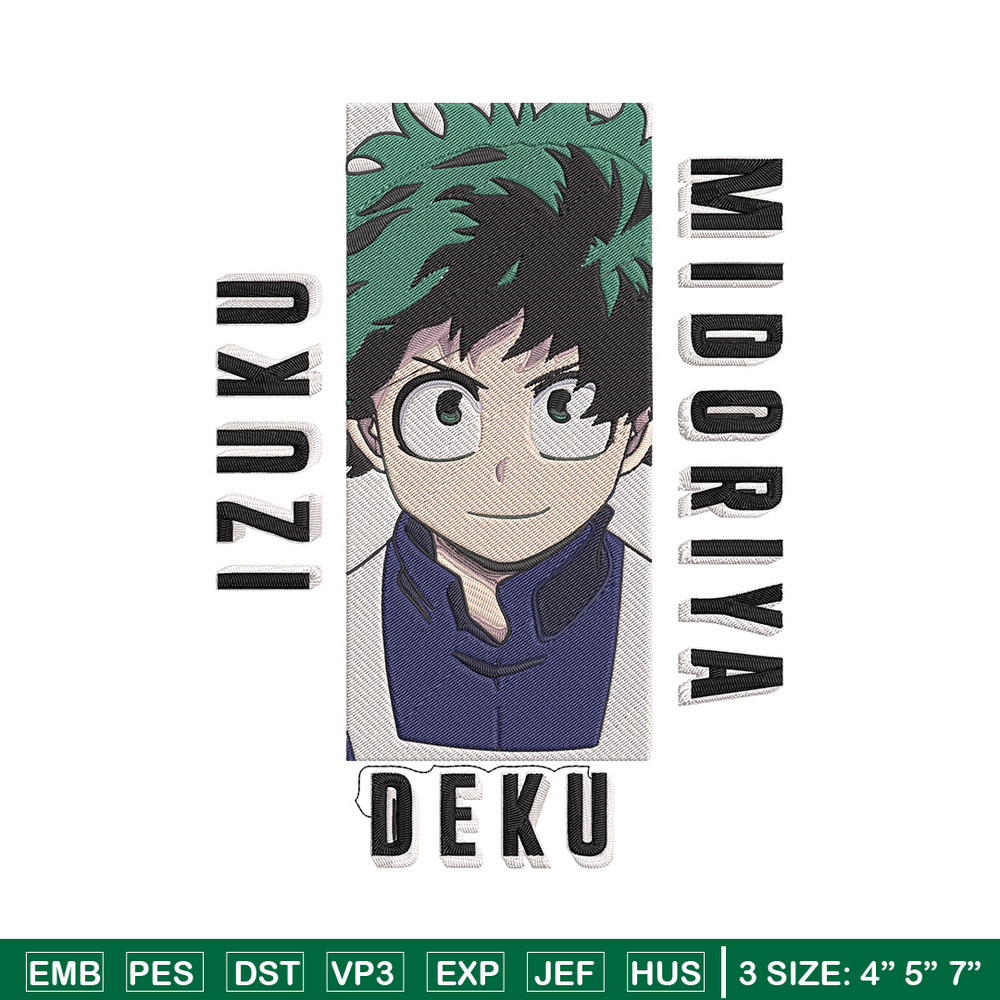 Deku poster Embroidery Design, Mha Embroidery, Embroidery File, Anime Embroidery, Anime shirt, Digital download.jpg