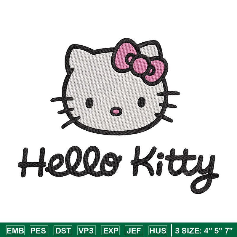 Hello Kitty logo Embroidery Design, Hello kitty Embroidery, Embroidery File, Anime Embroidery, Digital download.jpg