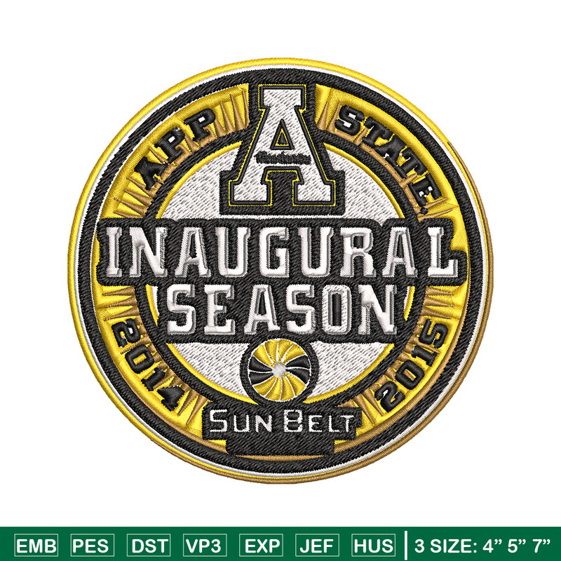 Appalachian State logo embroidery design, NCAA embroidery, Embroidery design, Logo sport embroiderySport embroidery.jpg