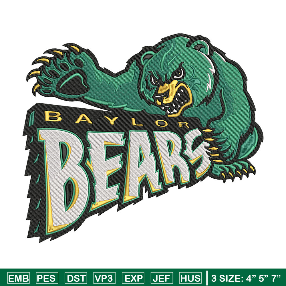 Baylor Bears poster embroidery design, Sport embroidery, logo sport embroidery, Embroidery design, NCAA embroidery.jpg