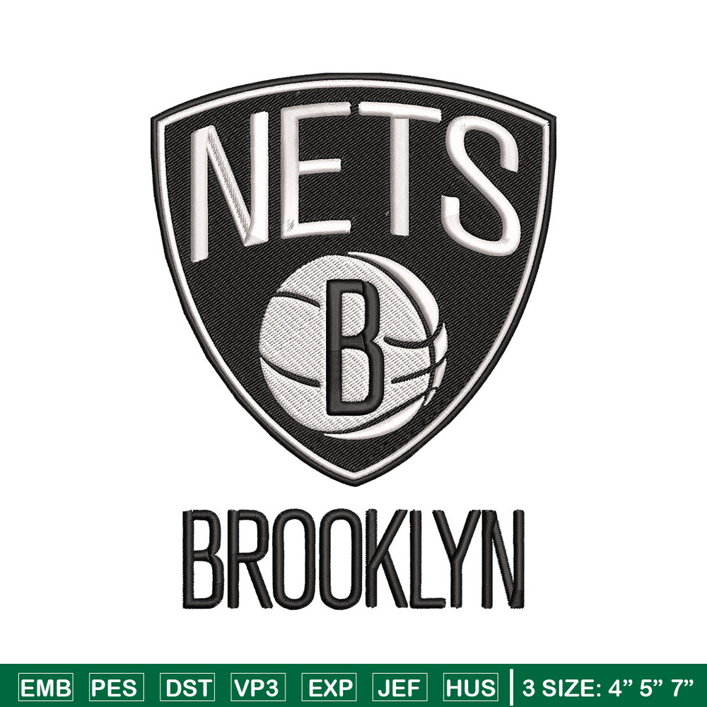 Brooklyn Nets logo embroidery design,NBA embroidery,Sport embroidery, Logo sport embroidery, Embroidery design..jpg