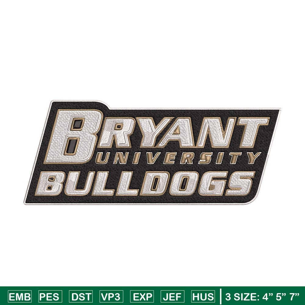 Bryant Bulldogs logo embroidery design, NCAA embroidery, Embroidery design, Logo sport embroidery, Sport embroidery.jpg