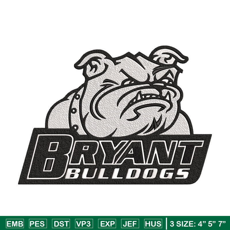 Bryant Bulldogs logo embroidery design, NCAA embroidery, Sport embroidery, logo sport embroidery,Embroidery design.jpg
