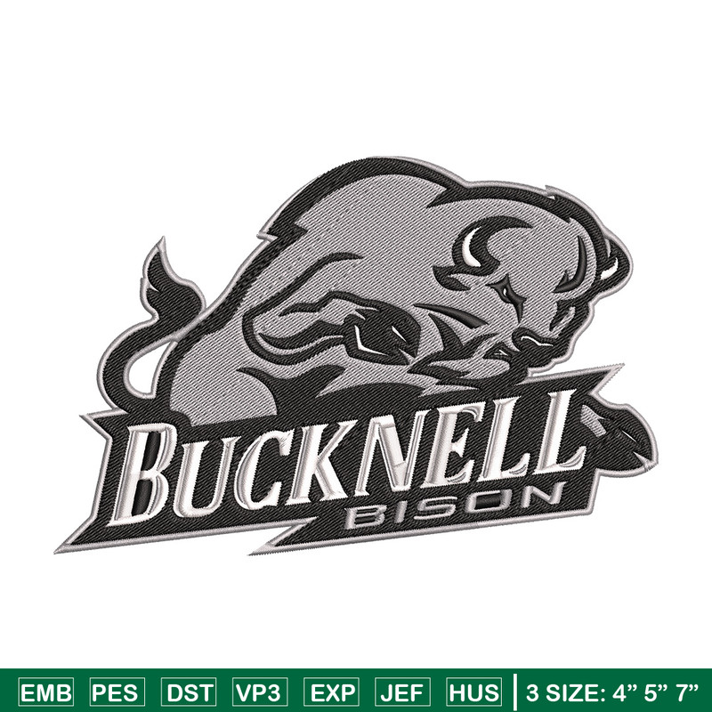 Bucknell Bison Logo embroidery design, NCAA embroidery, Sport embroidery,Logo sport embroidery,Embroidery design.jpg