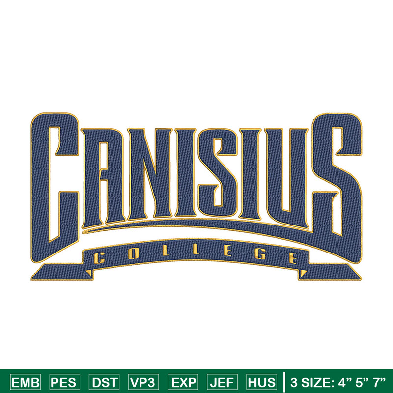Canisius College logo embroidery design, NCAA embroidery, Embroidery design,Logo sport embroidery,Sport embroidery.jpg