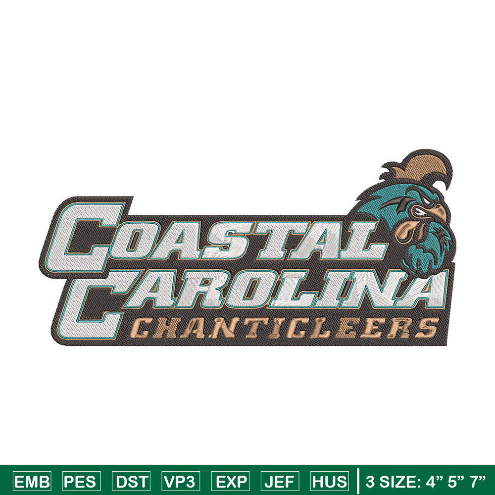 Chanticleers logo embroidery design, NCAA embroidery, Sport embroidery, logo sport embroidery, Embroidery design.jpg