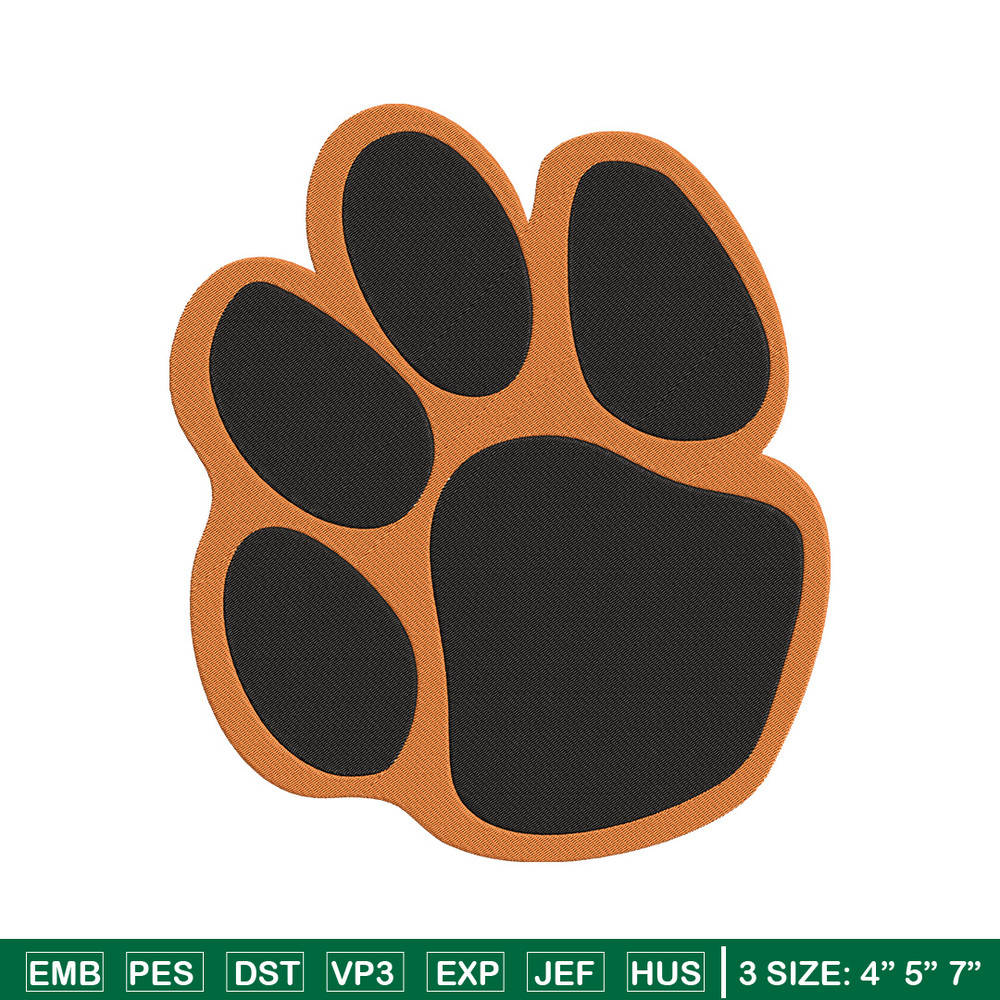 Clemson Tigers logo embroidery design, NCAA embroidery, Sport embroidery,Logo sport embroidery, Embroidery design.jpg