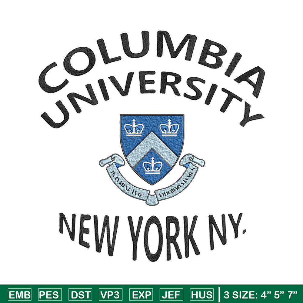 Columbia University logo embroidery design, NCAA embroidery,Sport embroidery,Logo sport embroidery,Embroidery design.jpg