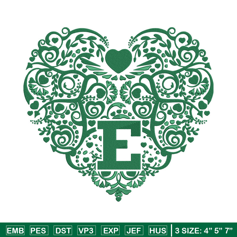 Eastern Michigan heart embroidery design, NCAA embroidery, Embroidery design,Logo sport embroidery, Sport embroidery.jpg