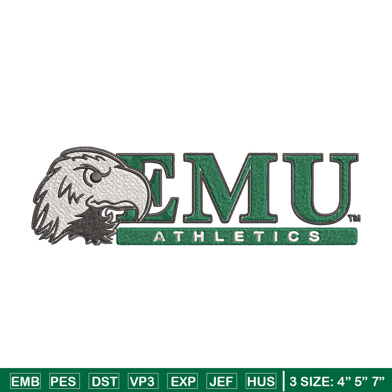 Eastern Michigan logo embroidery design, NCAA embroidery,Embroidery design,Logo sport embroidery, Sport embroidery.jpg