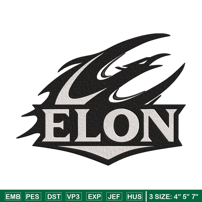 Elon Phoenix logo embroidery design,NCAA embroidery, Sport embroidery,logo sport embroidery,Embroidery design.jpg