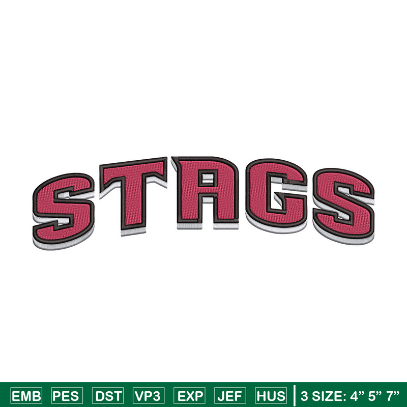 Fairfield Stags logo embroidery design, NCAA embroidery,Sport embroidery,Logo sport embroidery,Embroidery design.jpg
