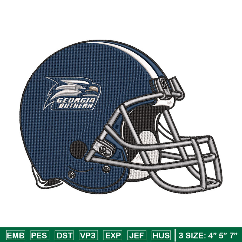 Georgia Southern helmet embroidery design, NCAA embroidery, Sport embroidery, logo sport embroidery, Embroidery design.jpg