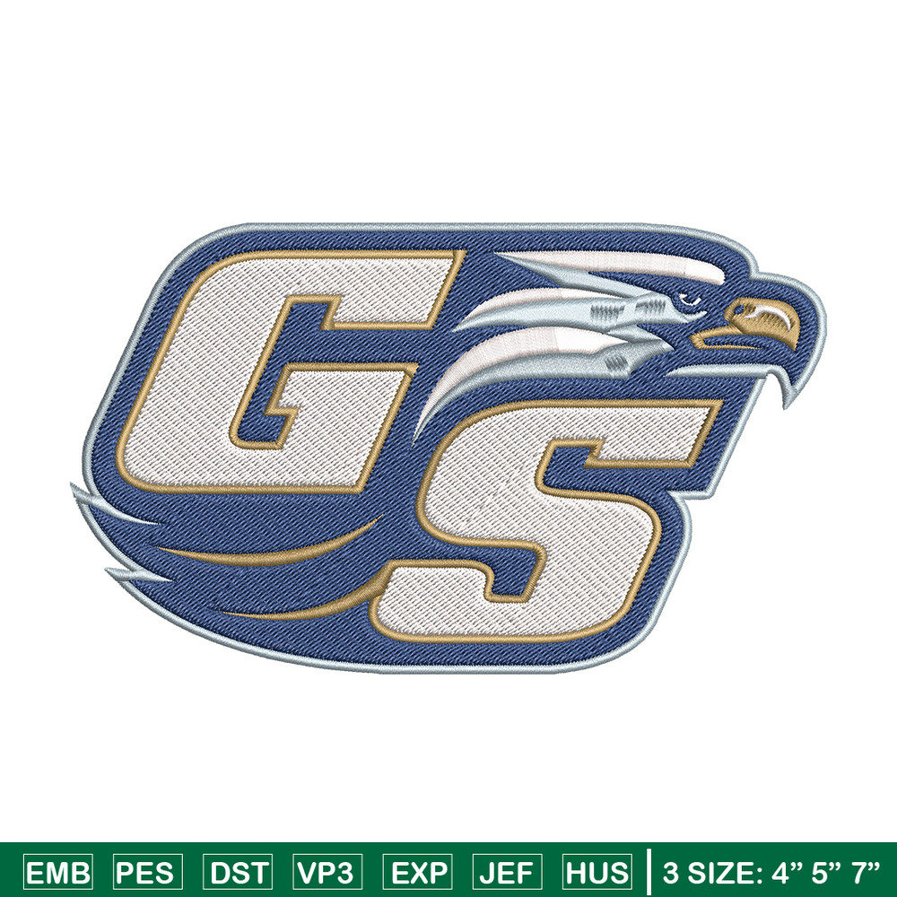 Georgia Southern logo embroidery design, NCAA embroidery, Sport embroidery, logo sport embroidery, Embroidery design..jpg