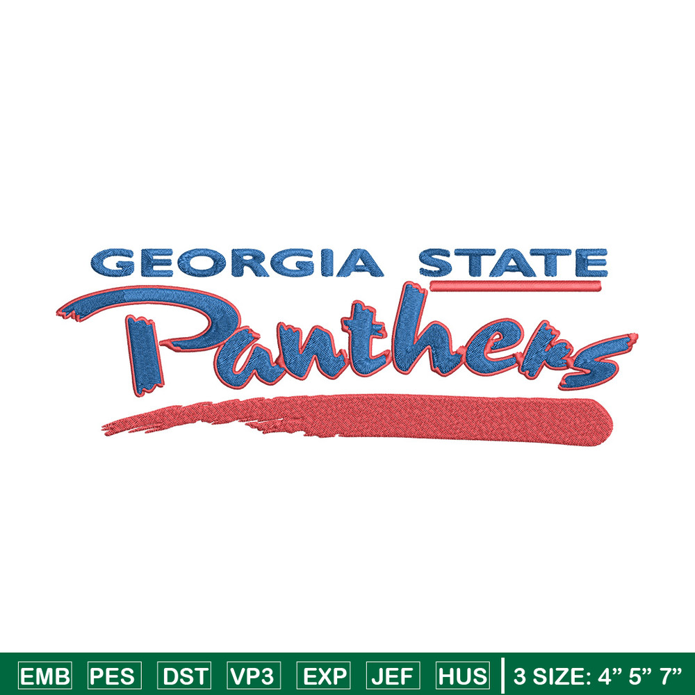 Georgia State logo embroidery design, NCAA embroidery, Embroidery design, Logo sport embroidery, Sport embroidery.jpg