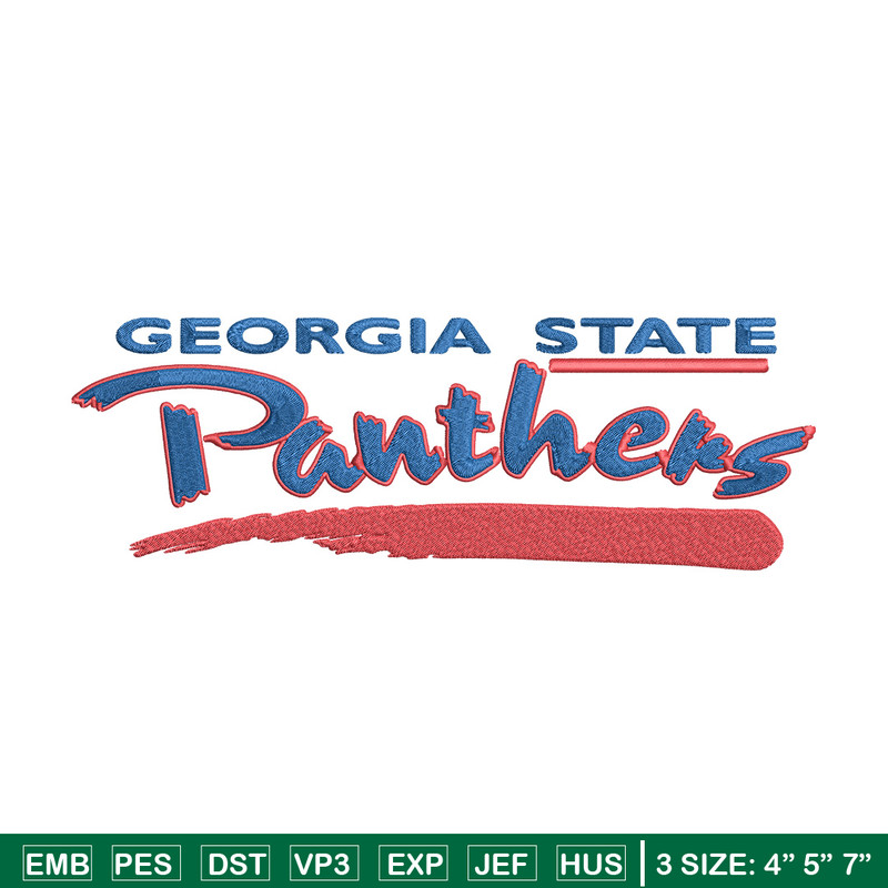 Georgia State logo embroidery design, NCAA embroidery, Embroidery design, Logo sport embroidery, Sport embroidery.jpg