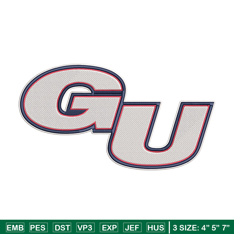 Gonzaga Bulldogs logo embroidery design, NCAA embroidery, Sport embroidery,logo sport embroidery,Embroidery design..jpg
