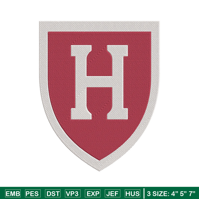 Harvard Crimson logo embroidery design, NCAA embroidery, Sport embroidery,logo sport embroidery, Embroidery design.jpg