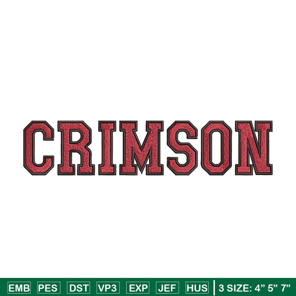 Harvard Crimson logo embroidery design,NCAA embroidery,Sport embroidery,logo sport embroidery,Embroidery design.jpg