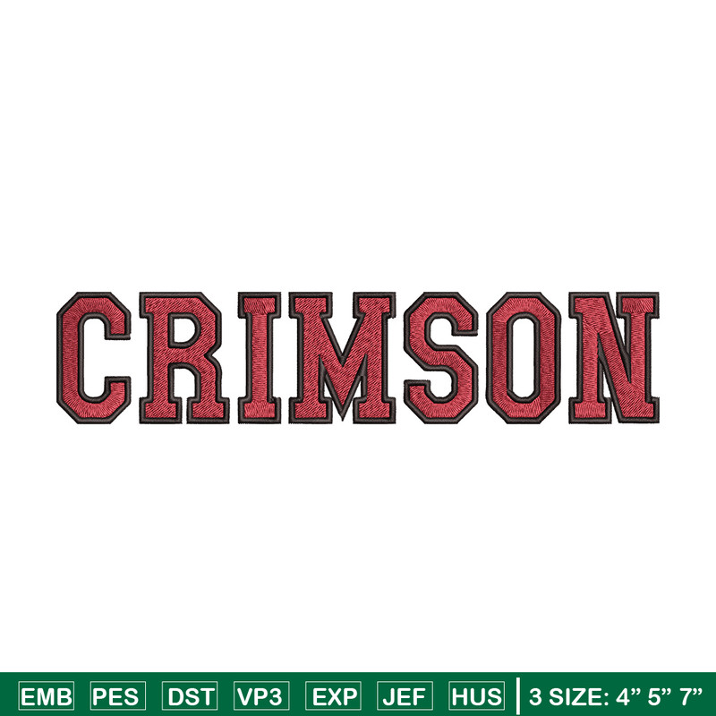 Harvard Crimson logo embroidery design,NCAA embroidery,Sport embroidery,logo sport embroidery,Embroidery design.jpg