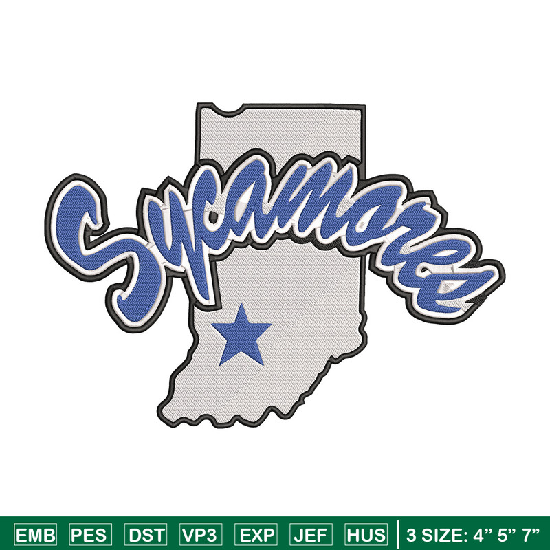 Indiana State logo embroidery design, NCAA embroidery, Sport embroidery,Logo sport embroidery,Embroidery design..jpg