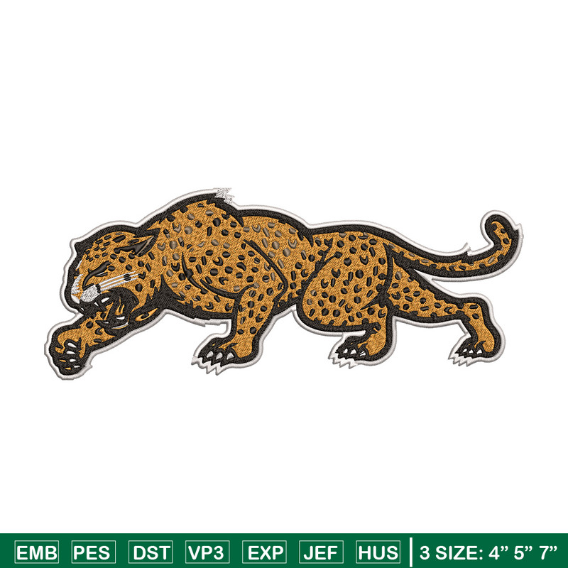 IUPUI Jaguars mascot embroidery design, NCAA embroidery,Embroidery design,Logo sport embroidery,Sport embroidery.jpg