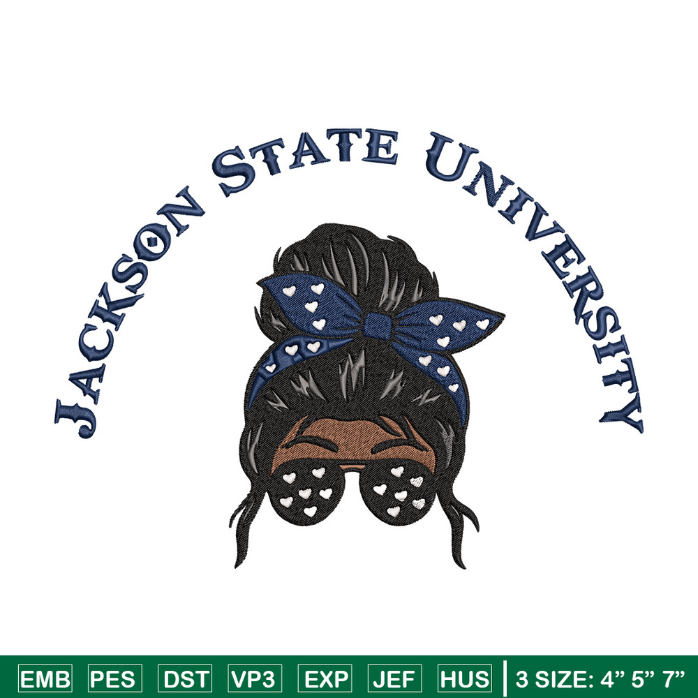 Jackson State girl embroidery design, NCAA embroidery, Embroidery design, Logo sport embroidery, Sport embroidery.jpg