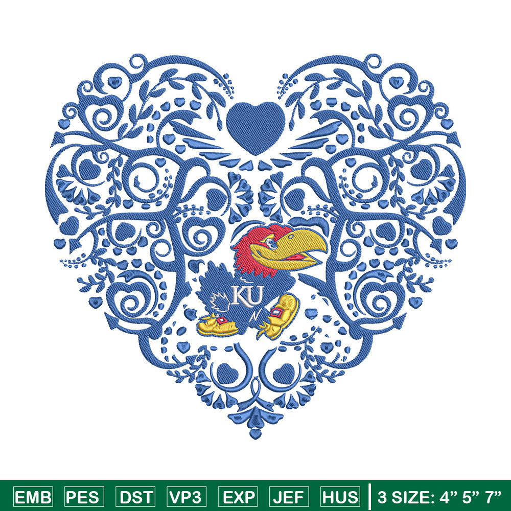 Kansas Jayhawks heart embroidery design, Sport embroidery, logo sport embroidery, Embroidery design,NCAA embroidery.jpg