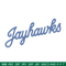Kansas Jayhawks logo embroidery design, NCAA embroidery, Embroidery design, Logo sport embroidery, Sport embroidery.jpg