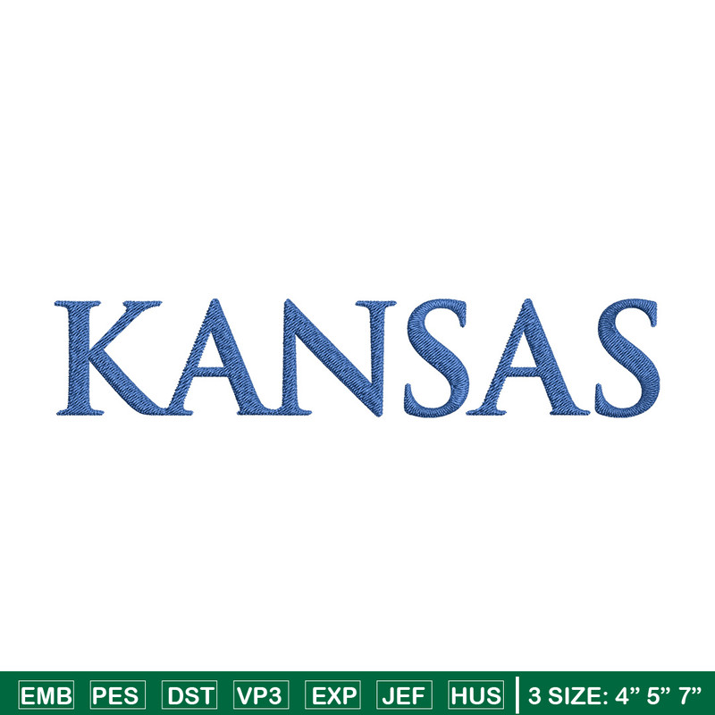 Kansas logo embroidery design, NCAA embroidery, Sport embroidery, logo sport embroidery, Embroidery design.jpg