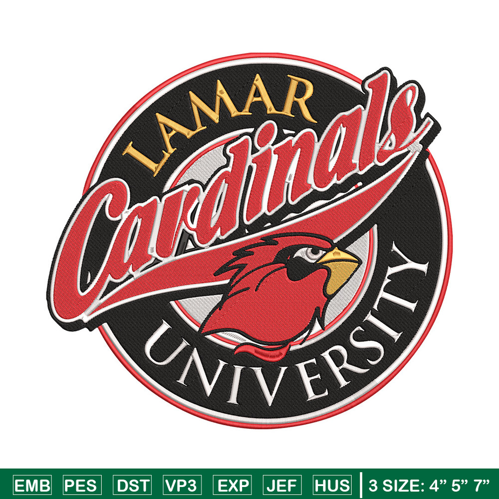 Lamar University mascot embroidery design, NCAA embroidery, Sport embroidery, logo sport embroidery, Embroidery design.jpg