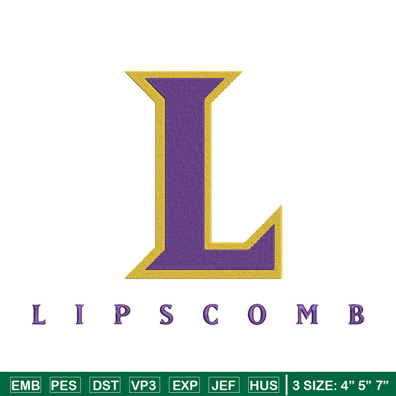 Lipscomb Bisons logo embroidery design,NCAA embroidery,Embroidery design, Logo sport embroidery, Sport embroidery..jpg