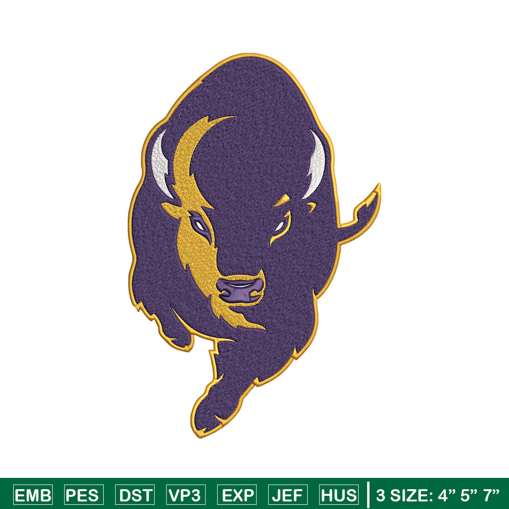 Lipscomb Bisons mascot embroidery design, NCAA embroidery, Embroidery design, Logo sport embroidery, Sport embroidery.jpg