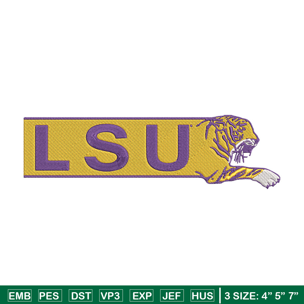 Louisiana State logo embroidery design,NCAA embroidery,Sport embroidery, Logo sport embroidery, Embroidery design..jpg
