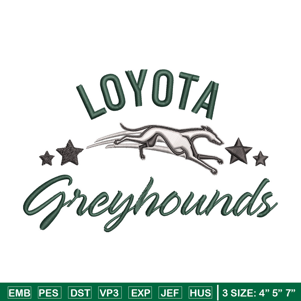 Loyola Greyhounds logo embroidery design, Sport embroidery, logo sport embroidery, Embroidery design,NCAA embroidery.jpg