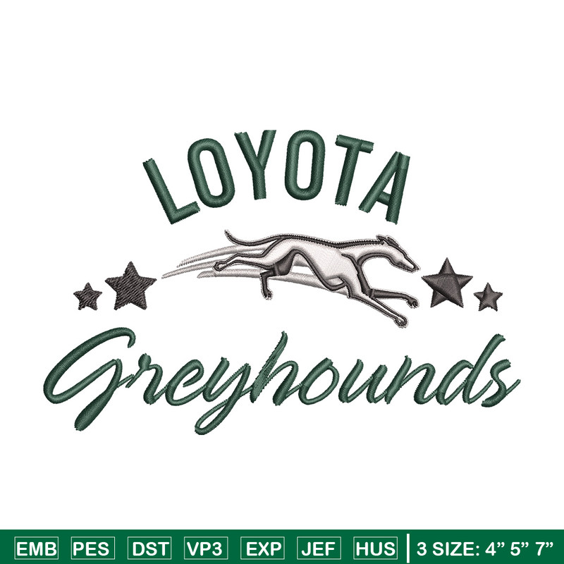 Loyola Greyhounds logo embroidery design, Sport embroidery, logo sport embroidery, Embroidery design,NCAA embroidery.jpg