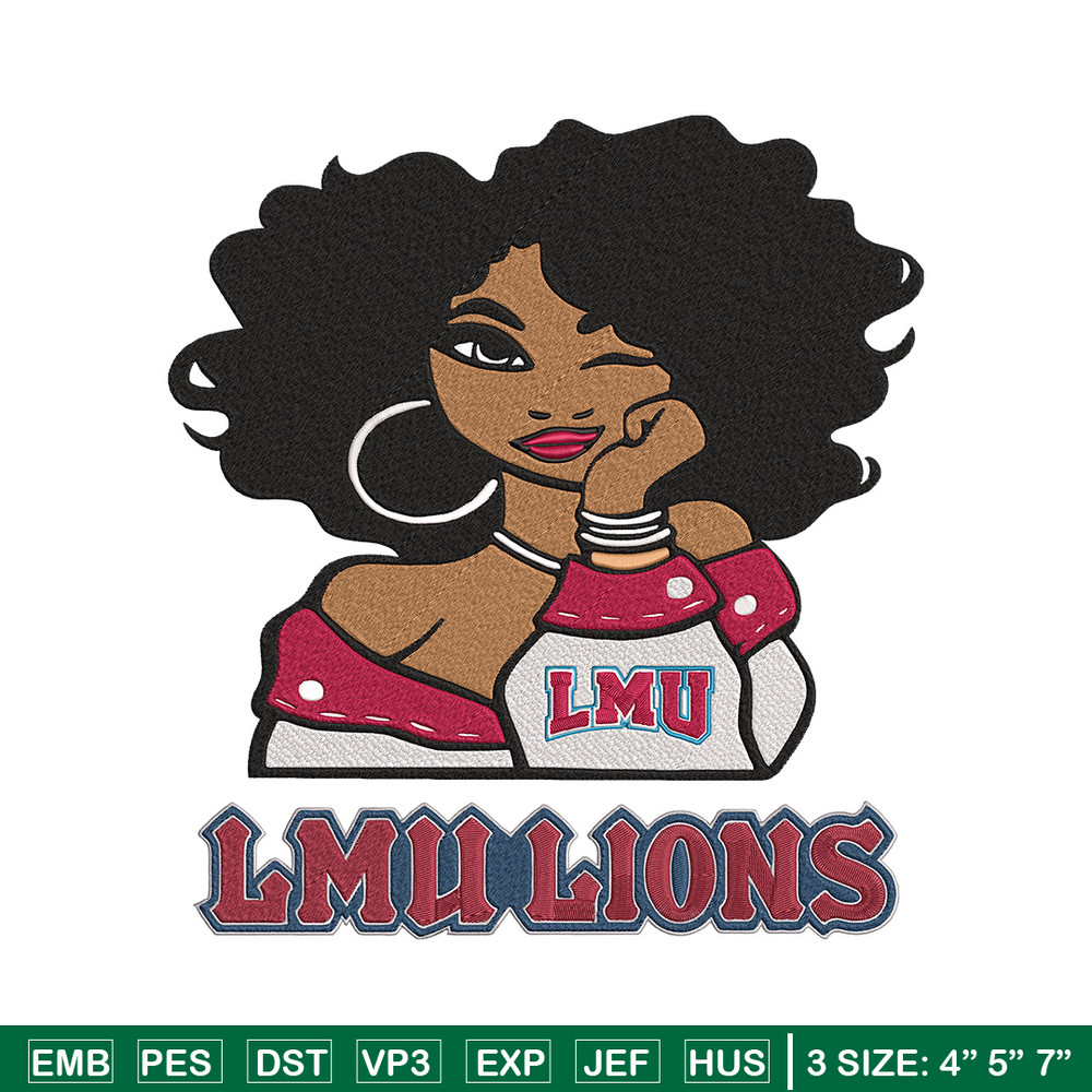 Loyola Marymount girl embroidery design, NCAA embroidery, Embroidery design, Logo sport embroidery,Sport embroidery..jpg