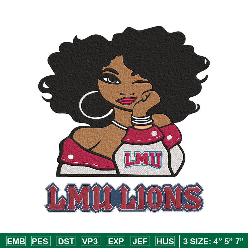 Loyola Marymount girl embroidery design, NCAA embroidery, Embroidery design, Logo sport embroidery,Sport embroidery..jpg