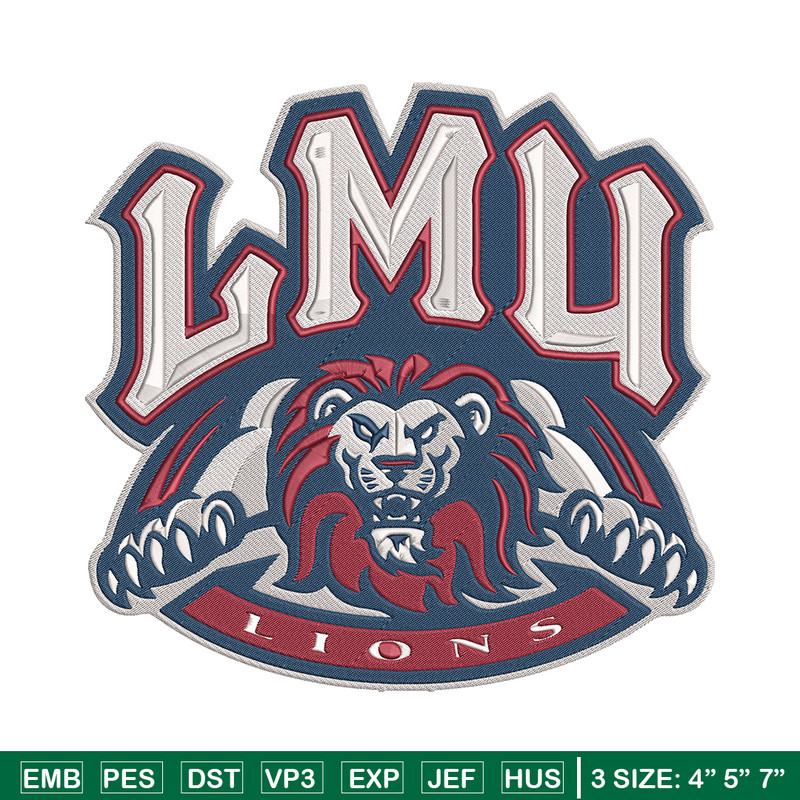 Loyola Marymount logo embroidery design, NCAA embroidery, Sport embroidery, Embroidery design, Logo sport embroidery.jpg