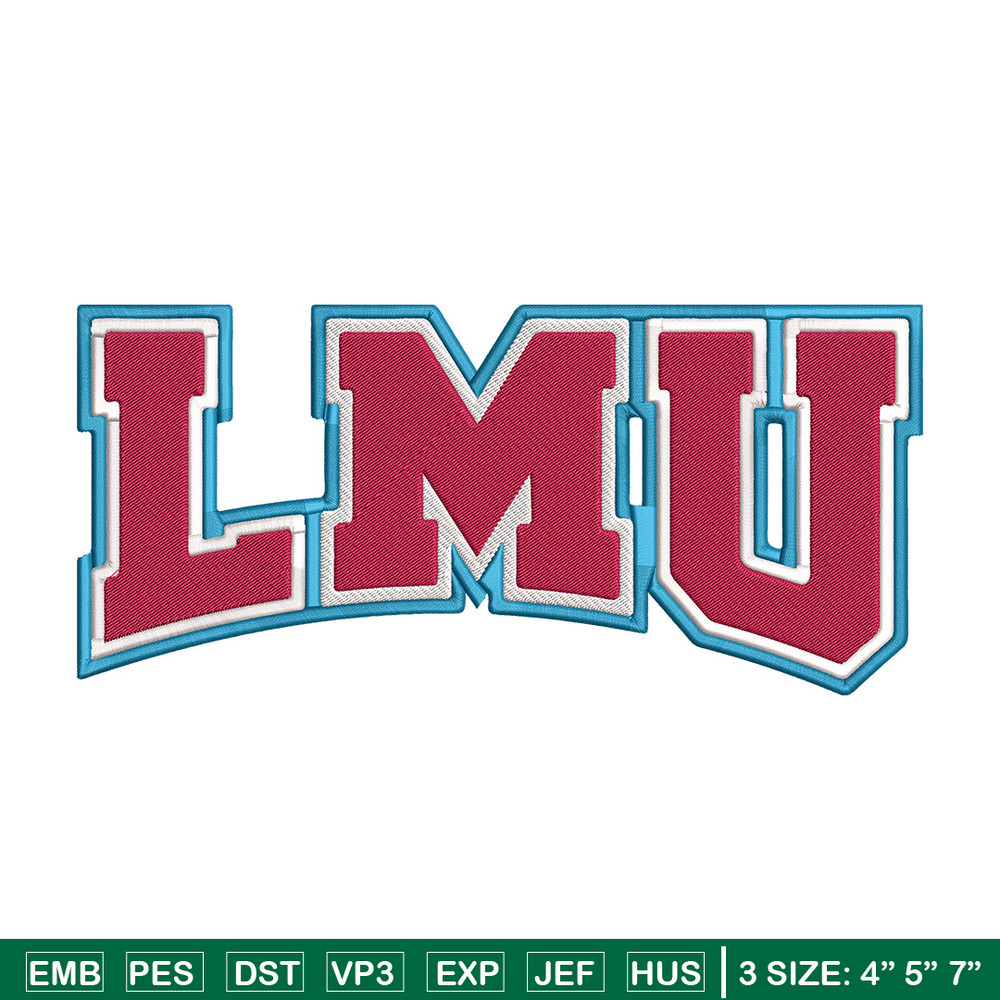 Loyola Marymount logo embroidery design, NCAA embroidery, Sport embroidery, logo sport embroidery, Embroidery design.jpg