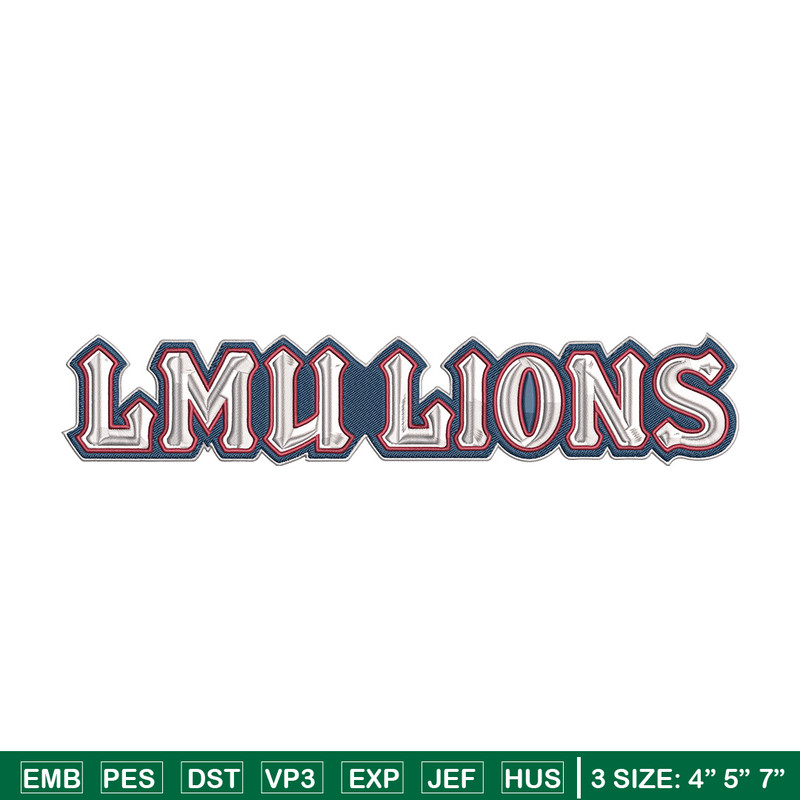 Loyola Marymount logo embroidery design, Sport embroidery, logo sport embroidery, Embroidery design, NCAA embroidery.jpg