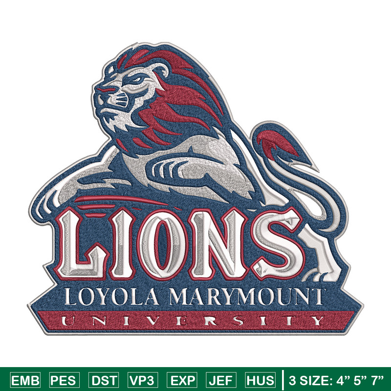 Loyola Marymount logo embroidery design, Sport embroidery, logo sport embroidery,Embroidery design, NCAA embroidery.jpg
