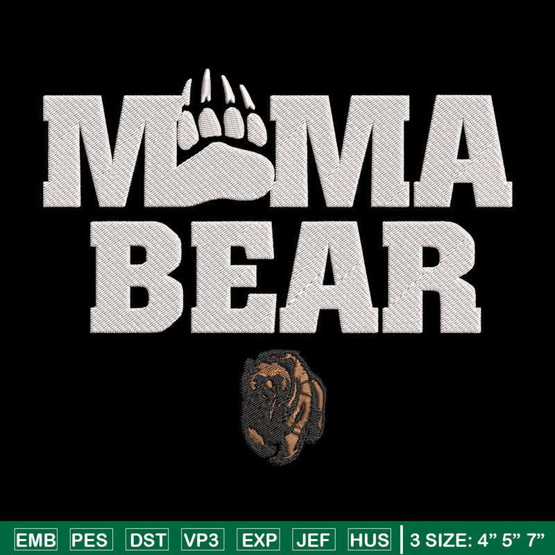 Mama bear sport embroidery design, NCAA embroidery, Sport embroidery, Embroidery design,Logo sport embroidery.jpg