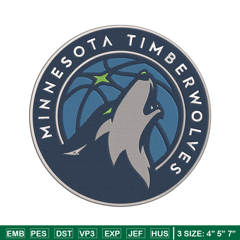 Minnesota Timberwolves logo embroidery design, NBA embroidery, Sport embroidery, Embroidery design,Logo sport embroidery.jpg