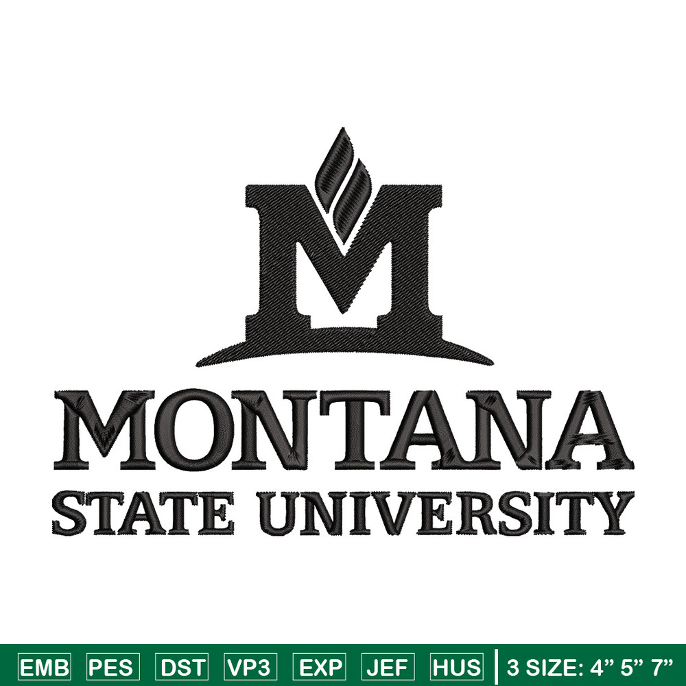 Montana State logo embroidery design, University embroidery, Sport embroidery, logo sport embroidery, Embroidery design.jpg