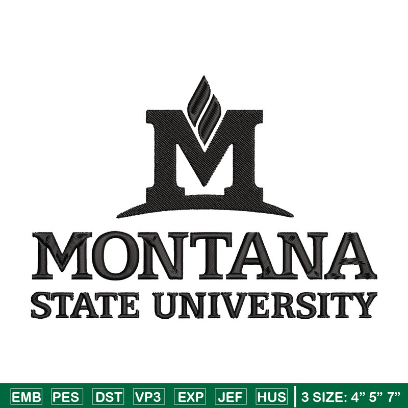 Montana State logo embroidery design, University embroidery, Sport embroidery, logo sport embroidery, Embroidery design.jpg