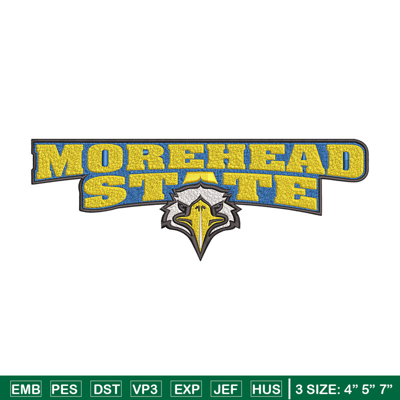 Morehead State logo embroidery design, NCAA embroidery, Embroidery design, Logo sport embroidery, Sport embroidery.jpg
