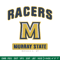 Murray State Racers logo embroidery design, NCAA embroidery, Sport embroidery, logo sport embroidery,Embroidery design.jpg