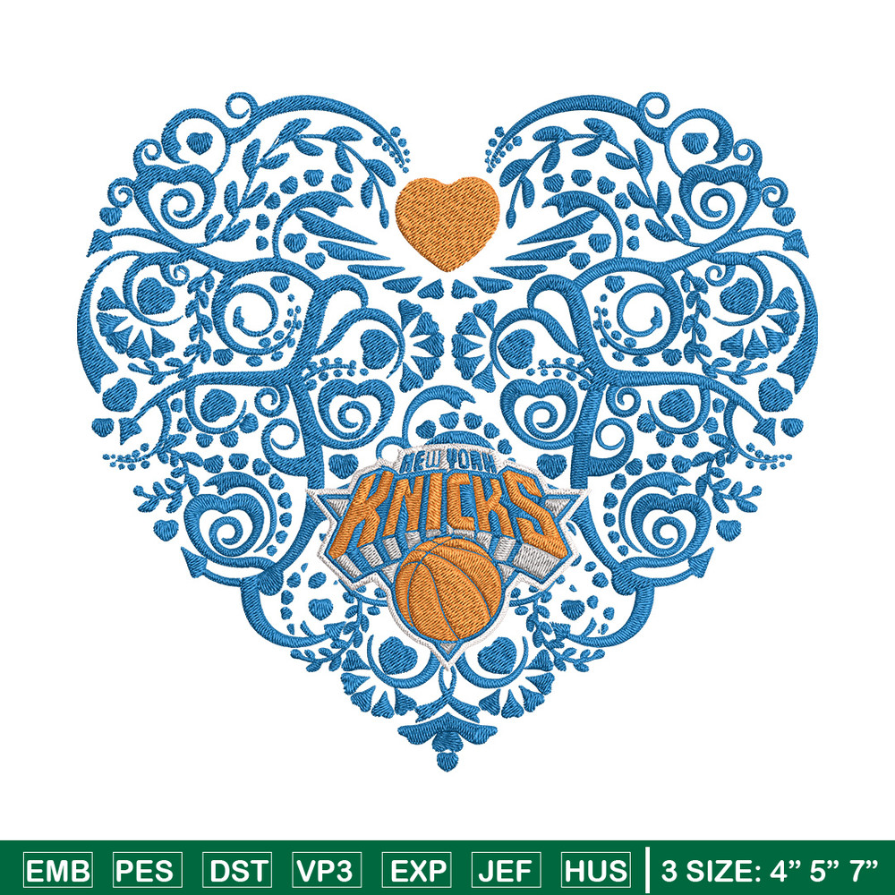New York Knicks heart embroidery design, NBA embroidery, Sport embroidery, Logo sport embroidery,Embroidery design.jpg
